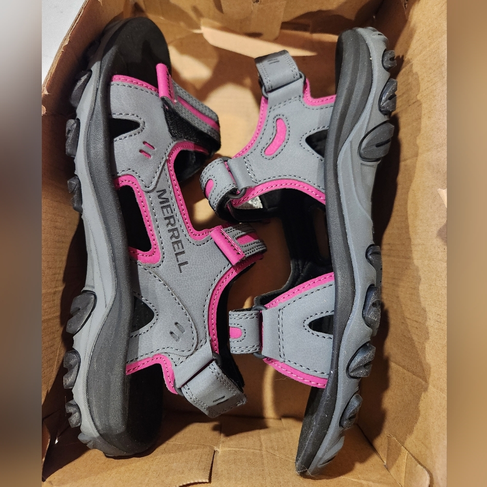 Merrell Womens Black and Pink Adventure Sandals